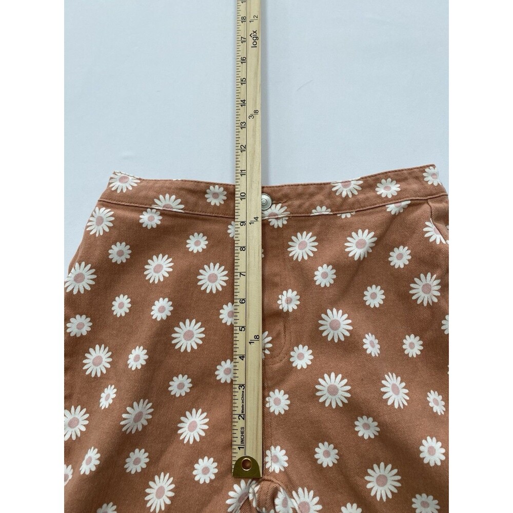 Altar'd State Daisy Print Bell Bottom Flare Jeans Medium Boho Hippie Chic - Picture 5 of 10
